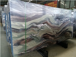 Wave Purple Quartzite Tles and Slabs, Wave Green Quartzite Slab