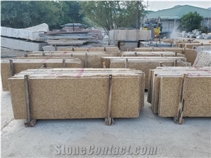 Dark Yellow Granite Slab Tile Wall Cladding