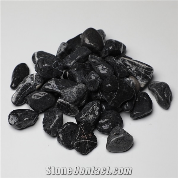 Natural River Rocks Black Color Pebble Stone