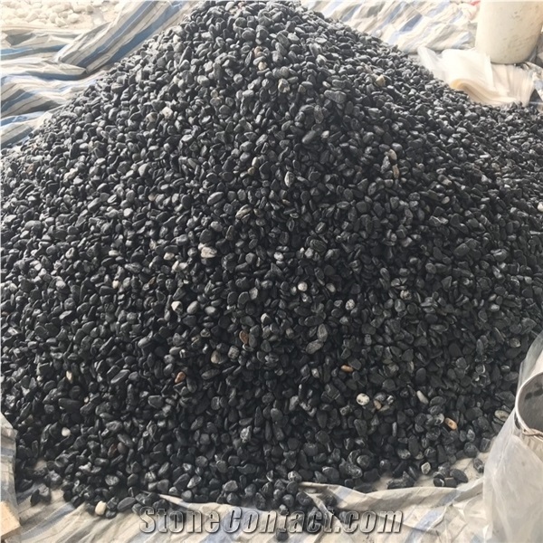 Natural River Rocks Black Color Pebble Stone