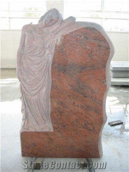 Weeping Angel Engraved Headstone Tombstone