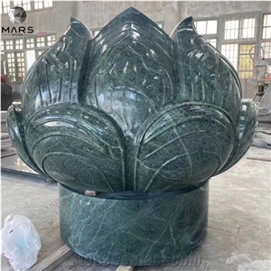 Factory Price Verde Lpi Empress Dark Green Marble Floating Ball Fountains