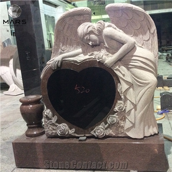 Granite Marble Angel Heart Headstone Monument Tombstone