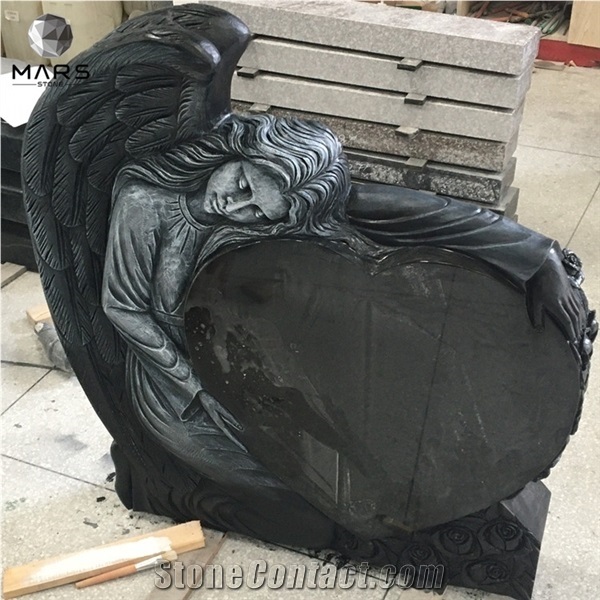 Granite Marble Angel Heart Headstone Monument Tombstone