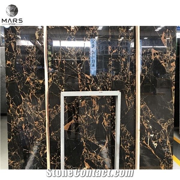 Natural Stone Marbles Athen Black Portoro Gold for Wall