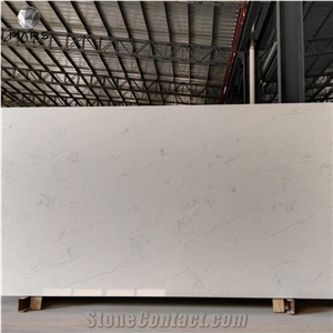 White Carrara Quartz Countertops Slabs