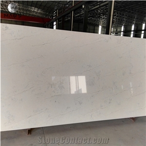 White Carrara Quartz Countertops Slabs