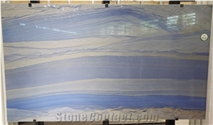 Brazil Azul Macauba Blue Quartzite Slab
