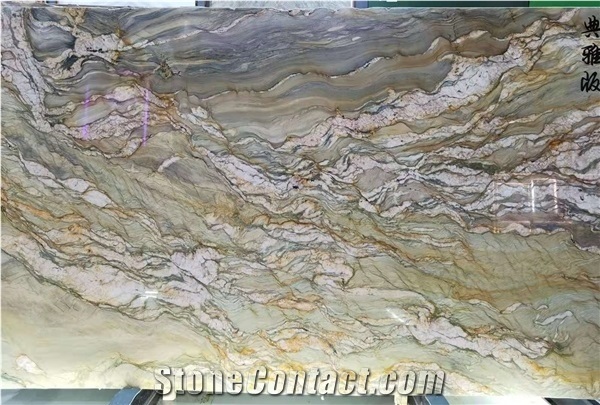Brazil Fusion Blue Silk Road Quartzite Slab