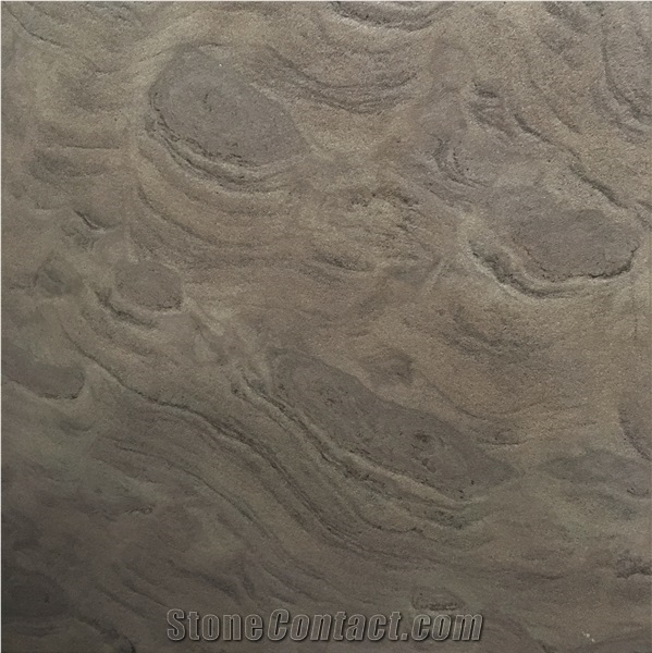 China Purple Wooden Grain Sandstone Slabs Tiles
