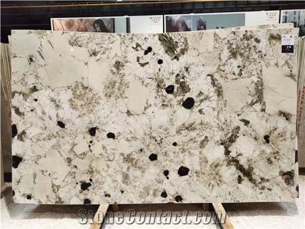 Luxury Brazil Alpen White Granite Slab