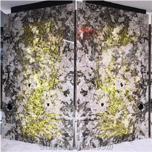 Luxury Brazil Alpen White Granite Slab