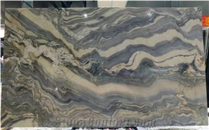 Luxury Brazil Azul Fusion Dark Blue Quartzite Slab