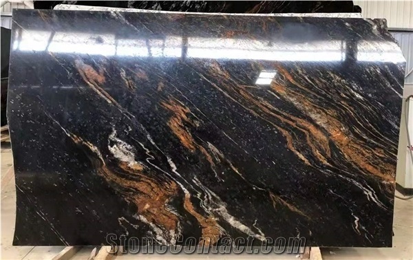 Luxury Brazil Black Swan Granite Slab
