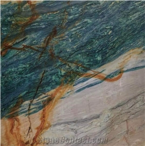 Luxury Multicolor Portomare Green Quartzite Slabs