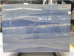 Polished Brazil Azul Macaubas Blue Quartzite Slab