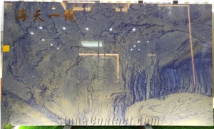 Polished Brazil Azul Macaubas Blue Quartzite Slab