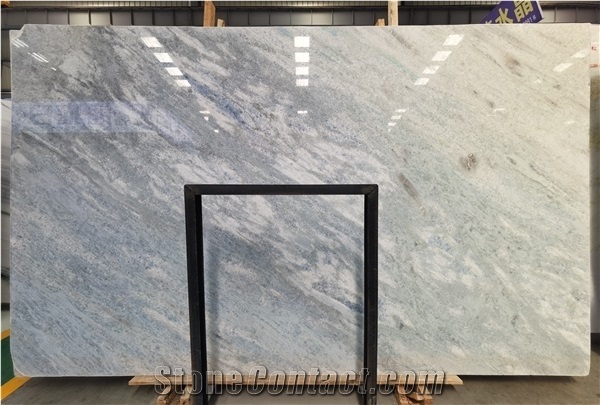 Polished Calcite Azul Extra Marble Slab