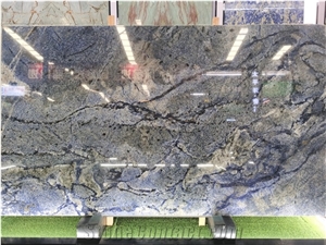 Polished Luxury Karubwe Sodalite Blue Granite Slab