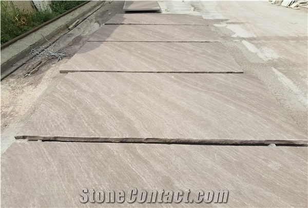 Purple Brown Wooden Grain Sandstone Floor Tiles
