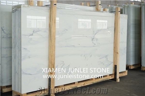 Cloudy White Microcrystalline Stone, Artificial Marble