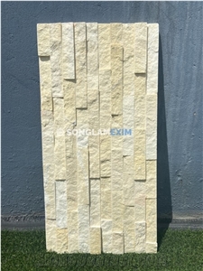 Yellow Crystal Marble Glued Wall Panel