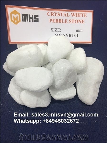 Snow White Pebble Stone for Decoration