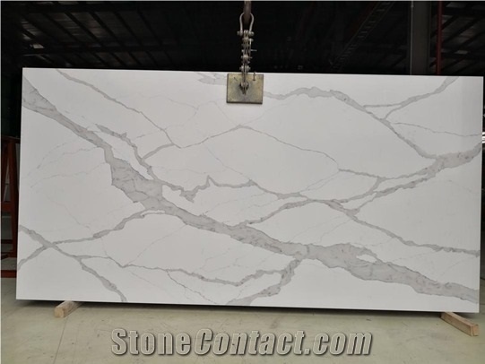 Artificial Calacatta Quartz Stone Slab