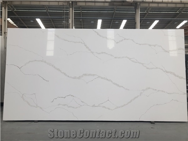 Artificial Calacatta Quartz Stone Slab