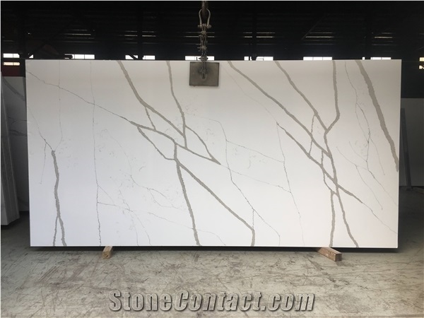 Black Artificial Quartz Slab Jumbo Size 3cm for Island Top