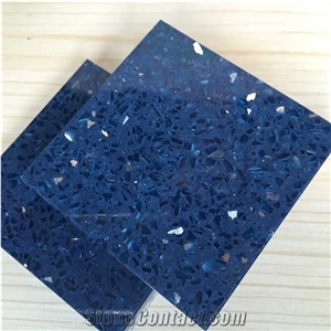Blue Sparkly Quartz Slab