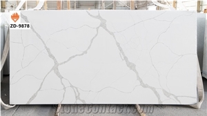 Brilliant Gray Quartz Slab Artificial Stone