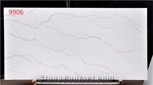 Brilliant Gray Quartz Slab Artificial Stone
