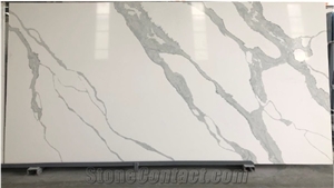 Calacatta Quartz Stone Slab for Kitchen Countertop