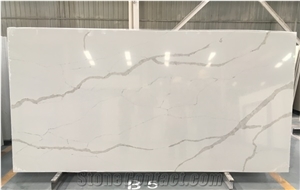 Calacatta Quartz Stone Slab for Kitchen Countertop