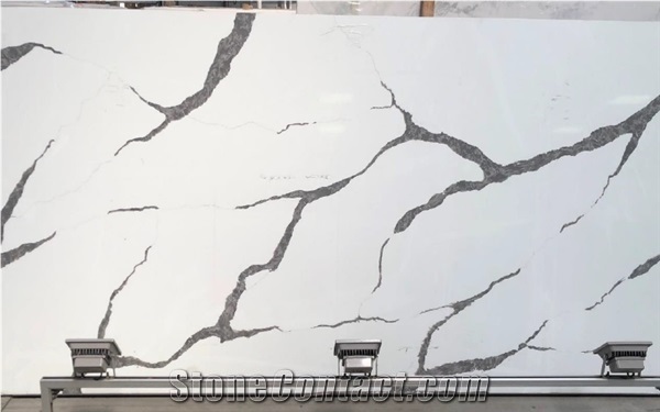 Carrara Slabs Calacatta Quartz Good Quality Low Price 