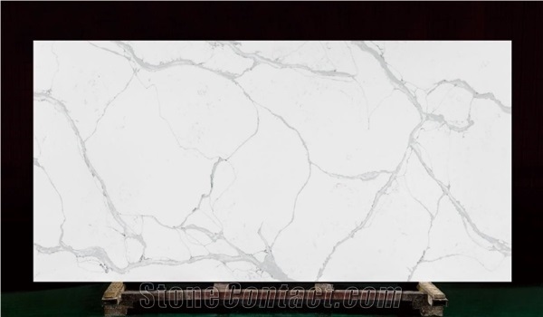 Carrara Slabs Calacatta Quartz Good Quality Low Price 