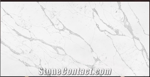 Carrara White Quartz Kitchen Countertops