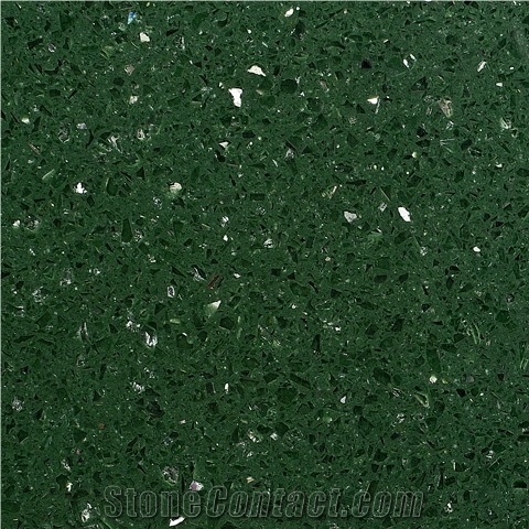 Green Sparkly Quartz Slab