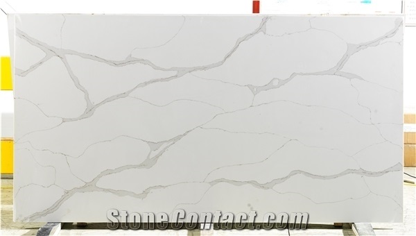 Marble Look Quartz Surface for Kitchen Countertops
