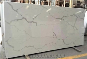 New Design Artificial Marble Look Calacatta Quartz Slab
