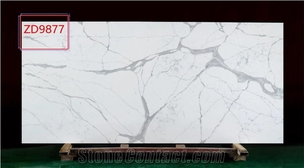 Quartz Stone Slabs White Calacatta