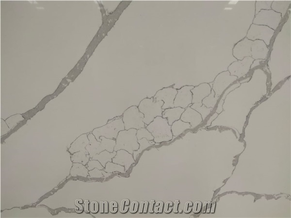 Calacatta Plazo Lite Quartz Stone Slabs