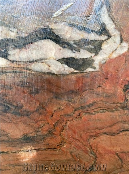 Red Tempest Crystal Quartzite Blocks