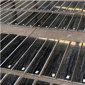 Tree Black Wood Marble Border Lines for Interior Door Frame