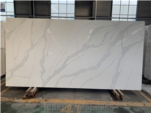 Calacatta White Quartz Stones Solid Surface Slabs