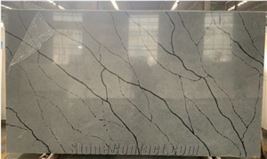 Grey Calacatta Quartz Stone for Vanity Top