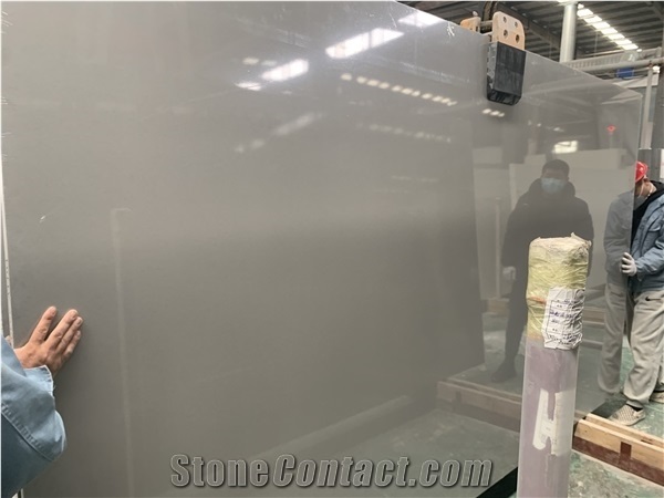 Grey Sparkle Mirror Quartz Slab