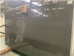 Sparkle Grey Quartz Stone Solid Surface Slab for Vanity Top