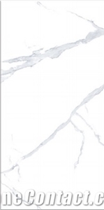 White Calacatta Porcelain Slabs Ceramic Tiles